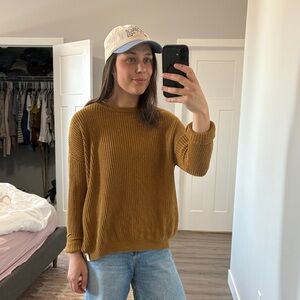 Jax and Lennon Cozy Ribbed Knit Sweater - Mustard Yellow